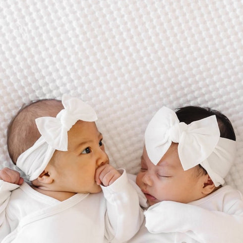 itty-bitty-knot-light-orchid Baby Bling Bows clips headbands - Sophia's Style-